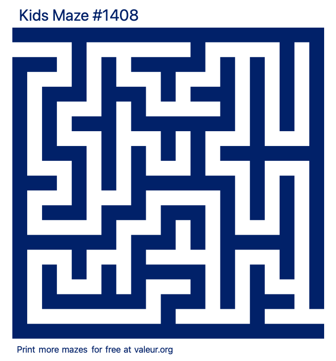 Free Printable Kids Maze number 1408