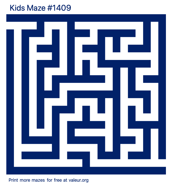 Free Printable Kids Maze number 1409