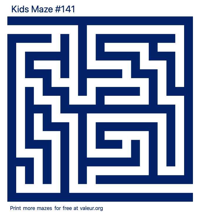 Free Printable Kids Maze number 141