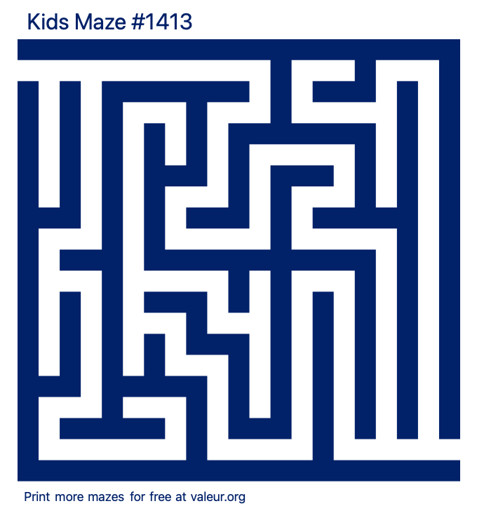 Free Printable Kids Maze number 1413