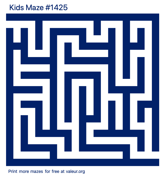 Free Printable Kids Maze number 1425