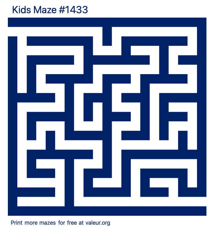 Free Printable Kids Maze number 1433