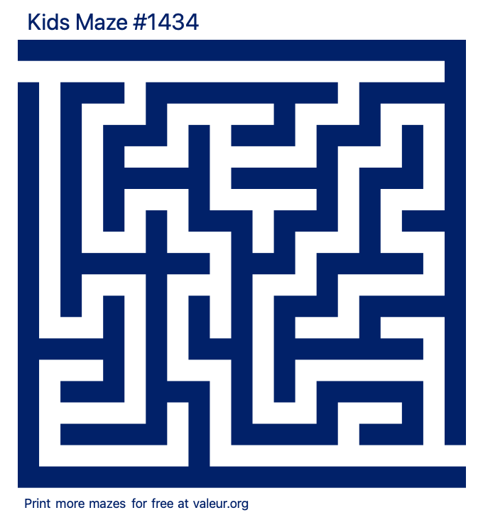 Free Printable Kids Maze number 1434