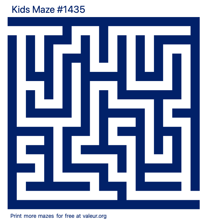 Free Printable Kids Maze number 1435