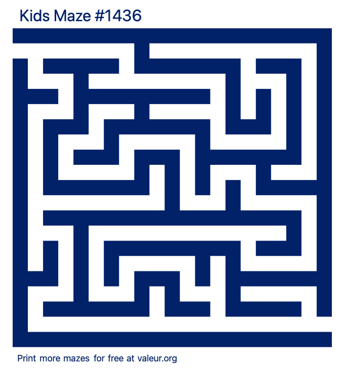 Free Printable Kids Maze number 1436