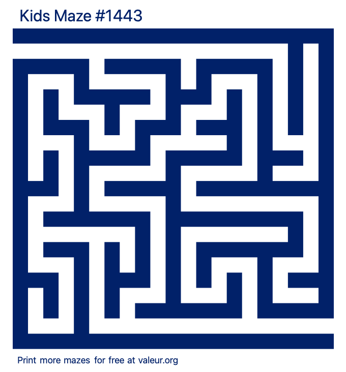 Free Printable Kids Maze number 1443