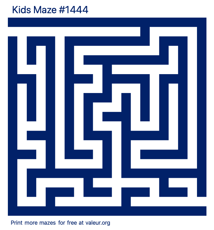 Free Printable Kids Maze number 1444