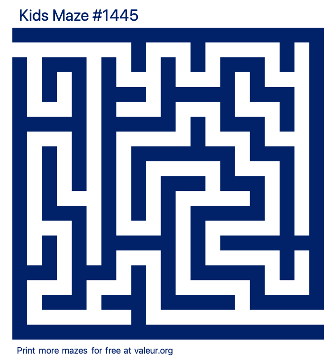 Free Printable Kids Maze number 1445