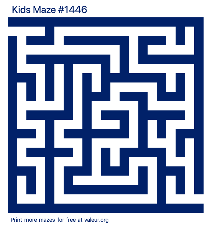 Free Printable Kids Maze number 1446