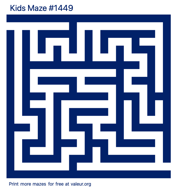 Free Printable Kids Maze number 1449