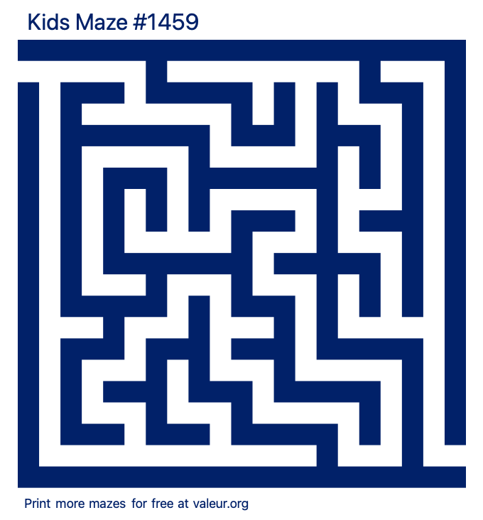 Free Printable Kids Maze number 1459