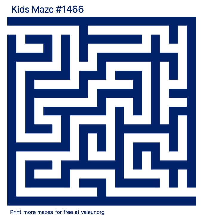 Free Printable Kids Maze number 1466