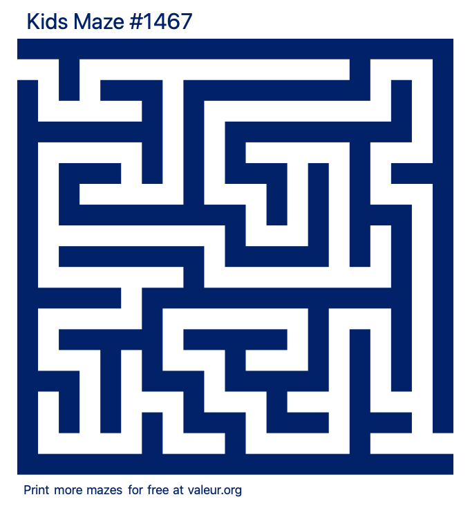 Free Printable Kids Maze number 1467