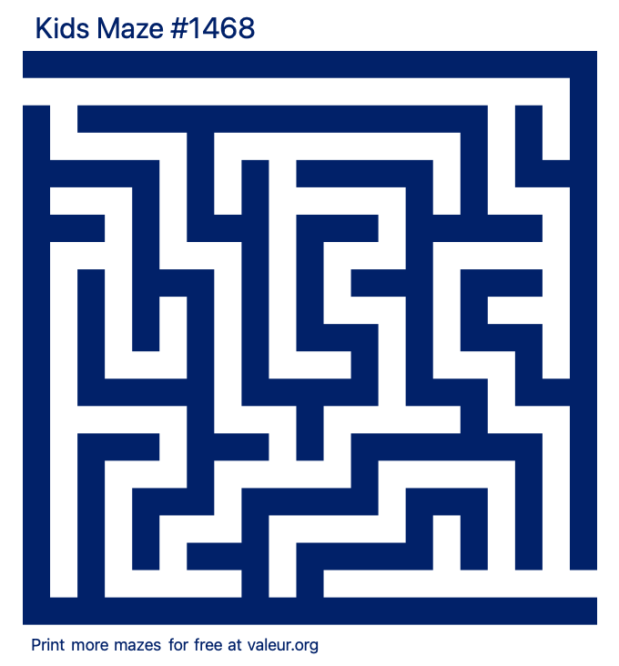 Free Printable Kids Maze number 1468