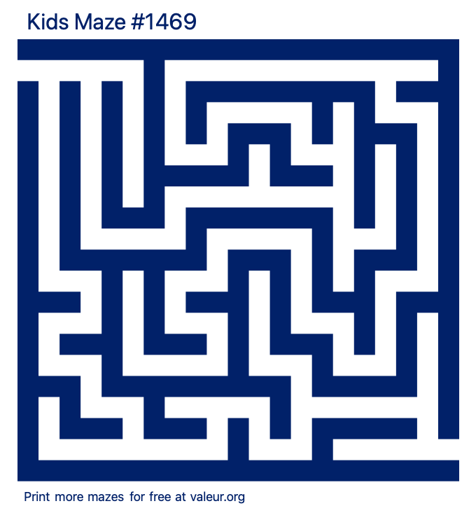 Free Printable Kids Maze number 1469