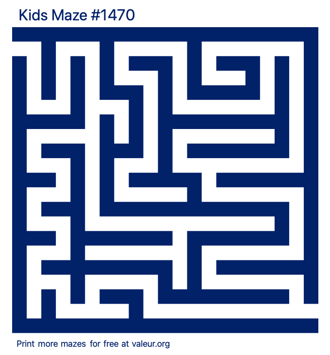 Free Printable Kids Maze number 1470