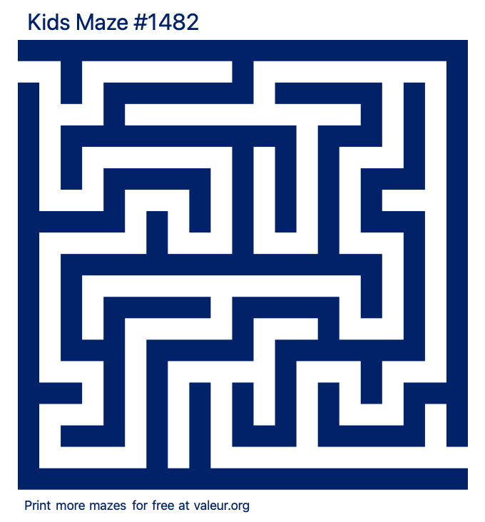 Free Printable Kids Maze number 1482