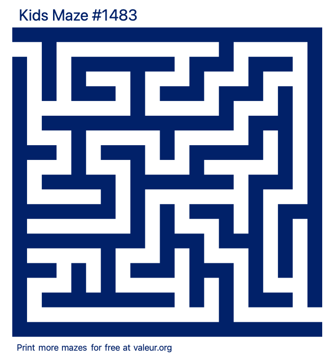 Free Printable Kids Maze number 1483