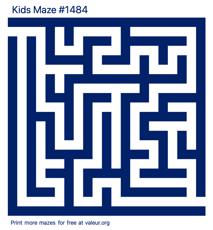 Free Printable Kids Maze number 1484