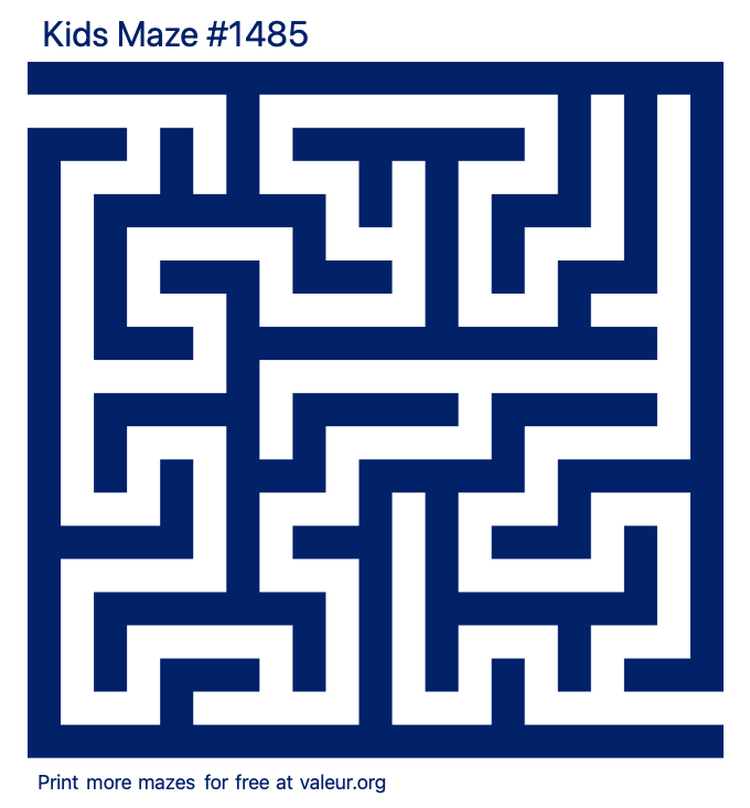 Free Printable Kids Maze number 1485