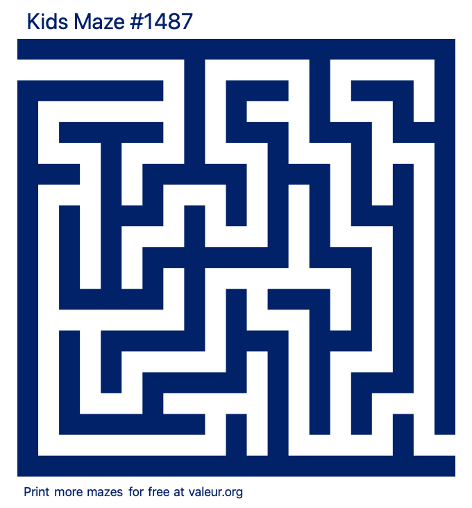 Free Printable Kids Maze number 1487