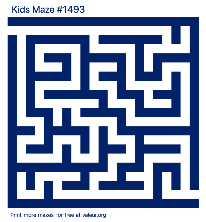 Free Printable Kids Maze number 1493