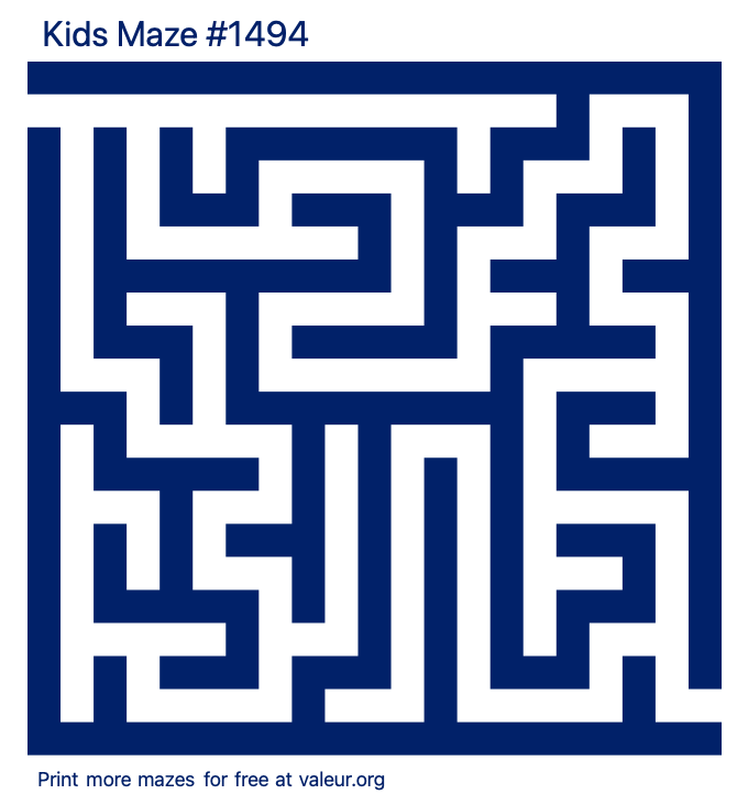 Free Printable Kids Maze number 1494