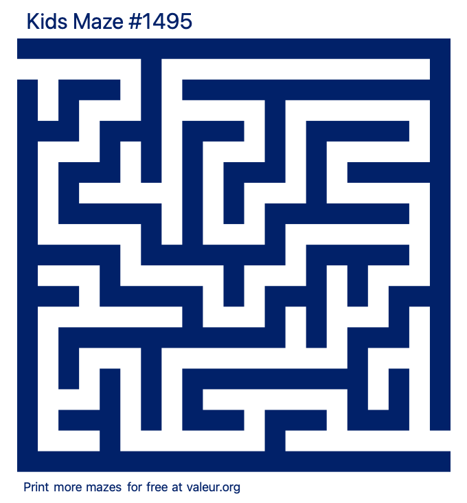 Free Printable Kids Maze number 1495