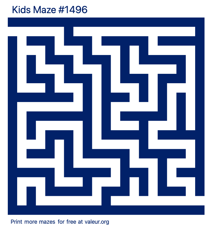 Free Printable Kids Maze number 1496