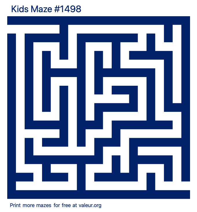 Free Printable Kids Maze number 1498