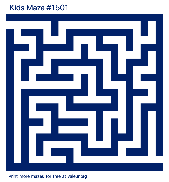 Free Printable Kids Maze number 1501