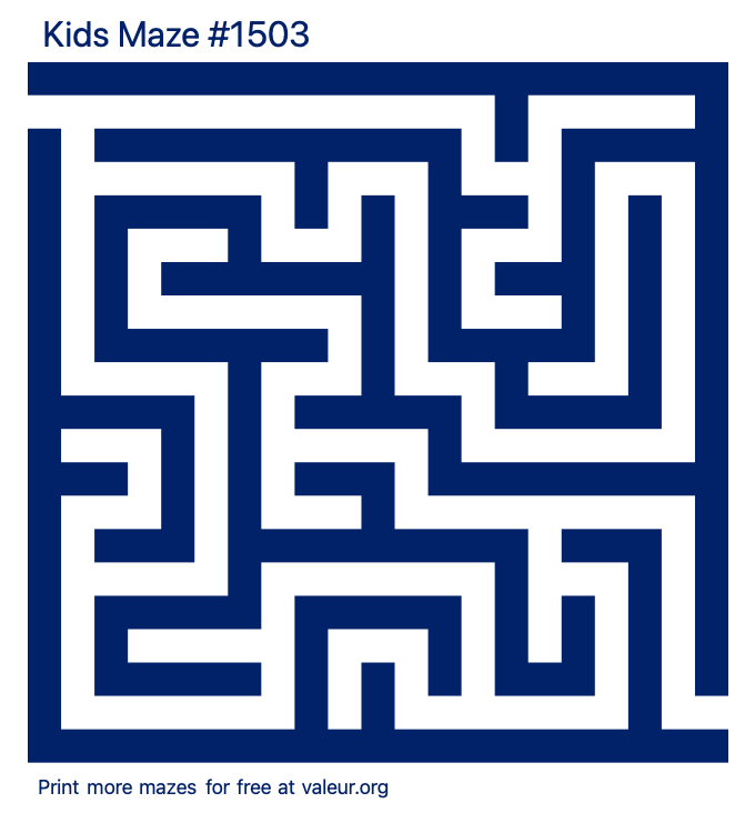 Free Printable Kids Maze number 1503