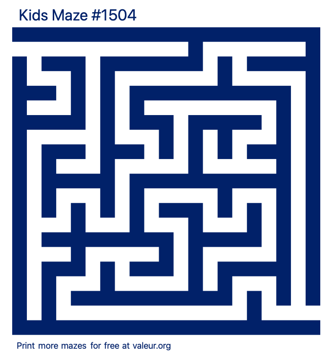 Free Printable Kids Maze number 1504