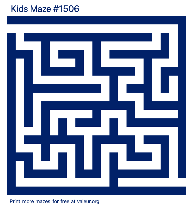 Free Printable Kids Maze number 1506