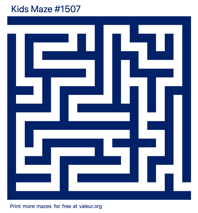 Free Printable Kids Maze number 1507