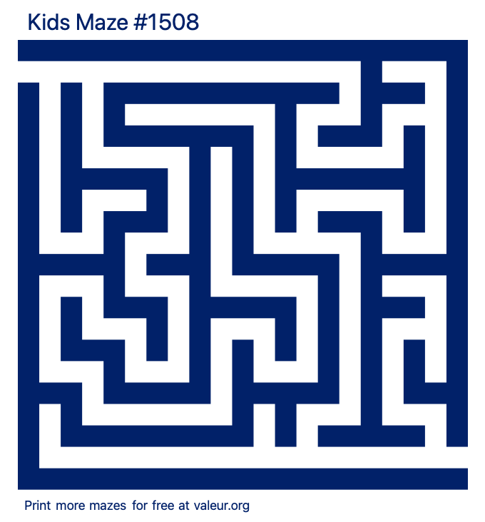 Free Printable Kids Maze number 1508