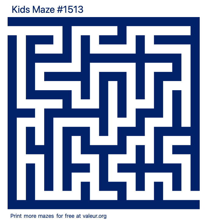 Free Printable Kids Maze number 1513