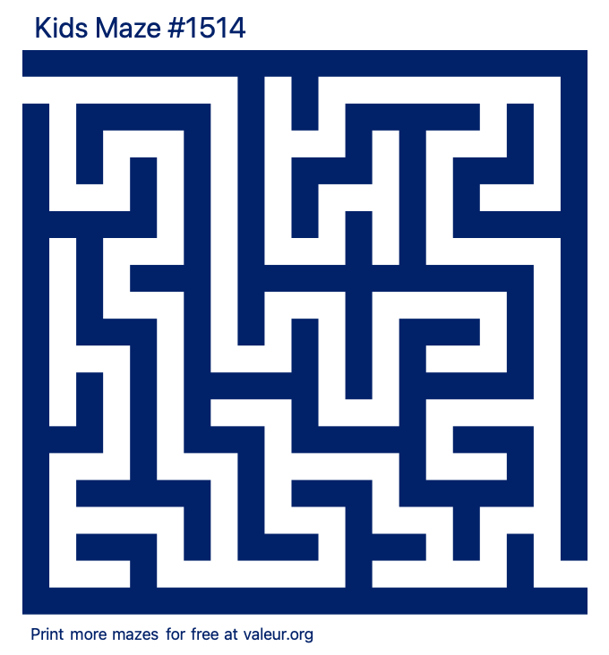 Free Printable Kids Maze number 1514