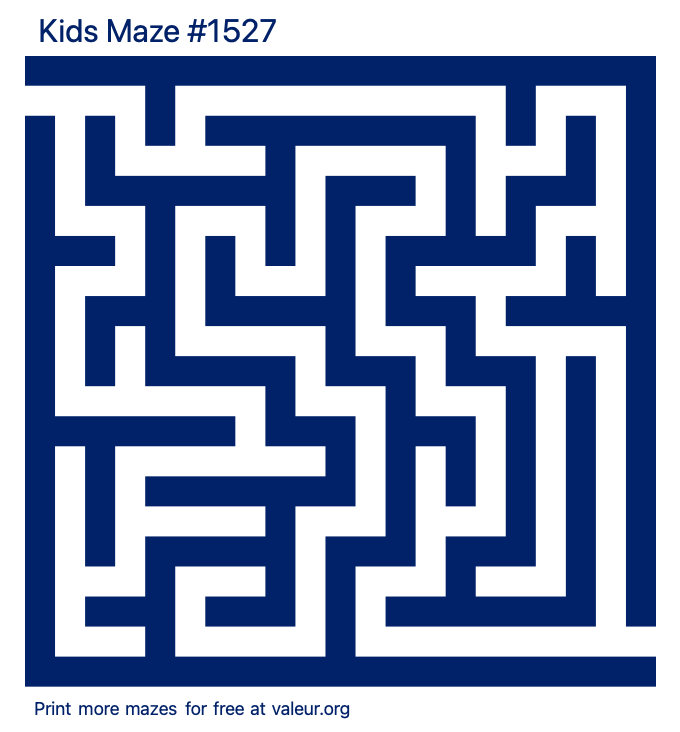 Free Printable Kids Maze number 1527