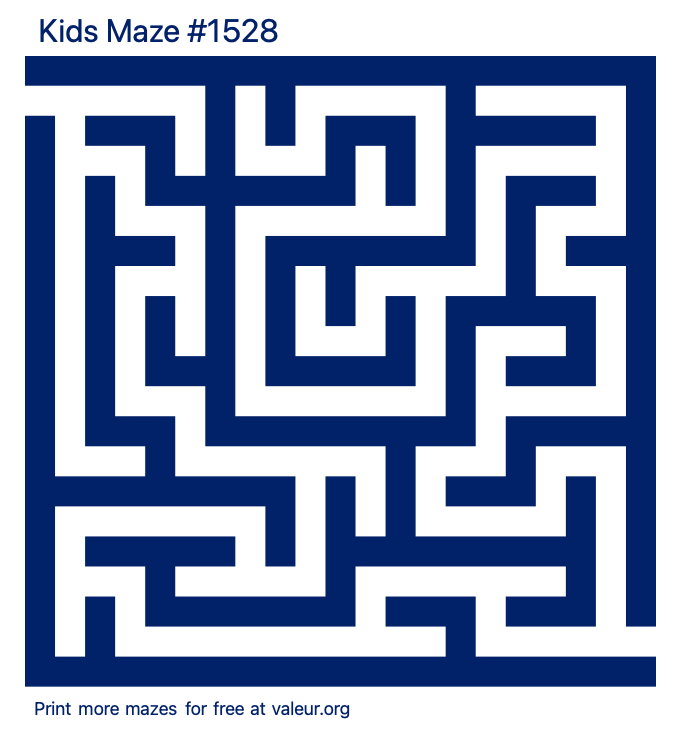 Free Printable Kids Maze number 1528