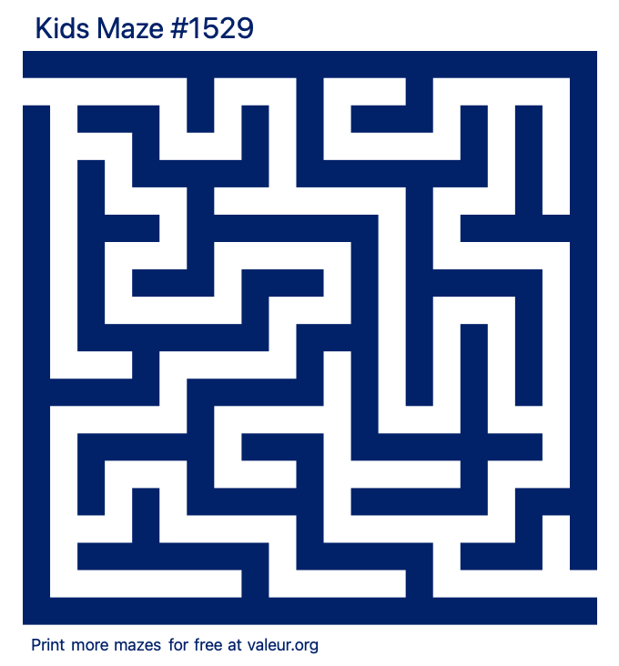 Free Printable Kids Maze number 1529