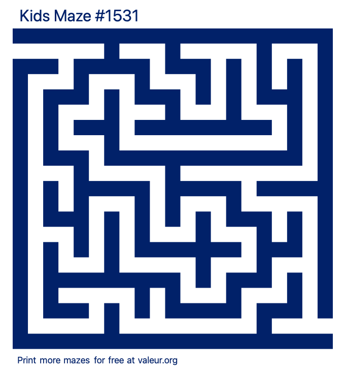 Free Printable Kids Maze number 1531