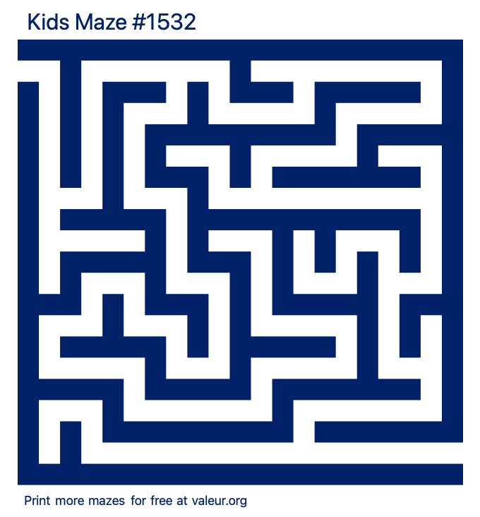 Free Printable Kids Maze number 1532