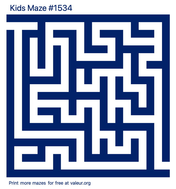 Free Printable Kids Maze number 1534