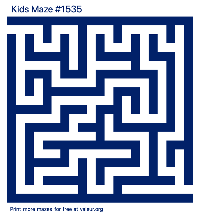 Free Printable Kids Maze number 1535