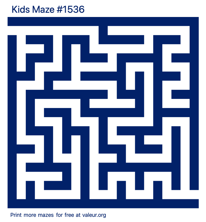 Free Printable Kids Maze number 1536