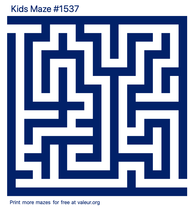 Free Printable Kids Maze number 1537