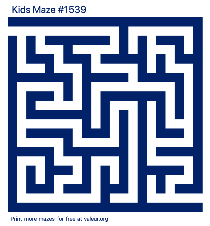 Free Printable Kids Maze number 1539