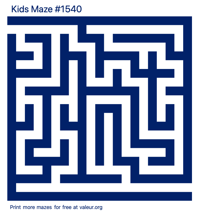 Free Printable Kids Maze number 1540