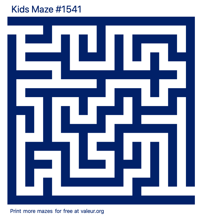 Free Printable Kids Maze number 1541